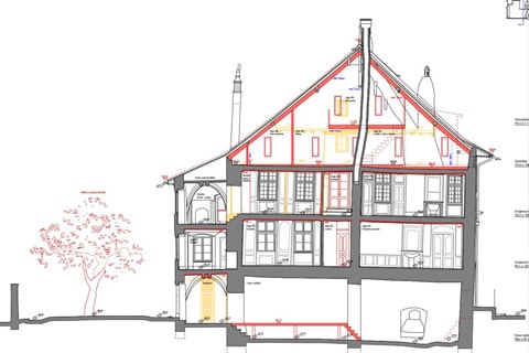 Construction maison patrimoniale, 1400 Yverdon-les-Bains | étude sanitaire Atechnik