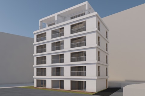 Immeuble 17 logements, Rue des Vergers 9 – 1815 Clarens | étude sanitaire Atechnik