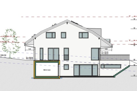 Immeuble 2 logements PPE 1031 Mex | étude sanitaire Atechnik
