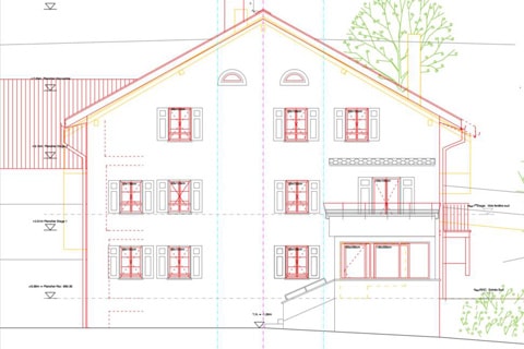 Immeuble d’habitation rural, Ch. de la Maison Jean 7 – 1801 Chardonne | étude sanitaire Atechnik